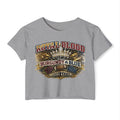 Royal Blood Burgundy & Blue Crop Top — Women's Festival Graphic Tee