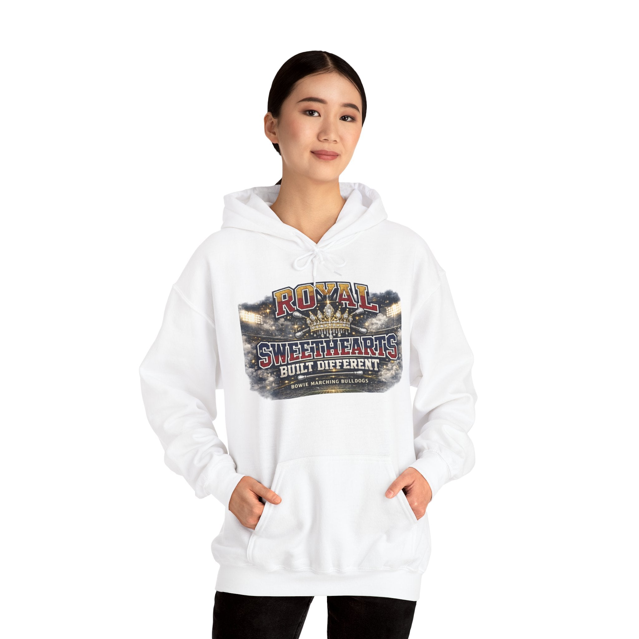 Royal Sweethearts Hoodie — "Built Different" Vintage Motorcycle Graphic