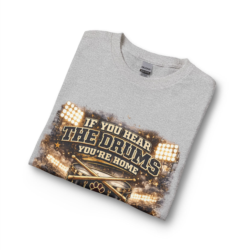 Dawg Pound Long Sleeve Tee — "If You Hear The Drums You're Home" Football Fan Shirt