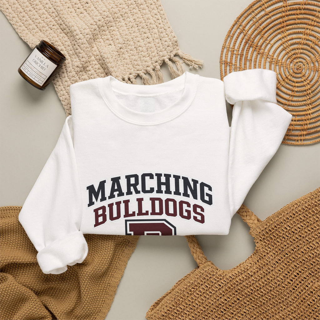 Marching Bulldogs Crewneck Sweatshirt — Vintage Collegiate Band Tee