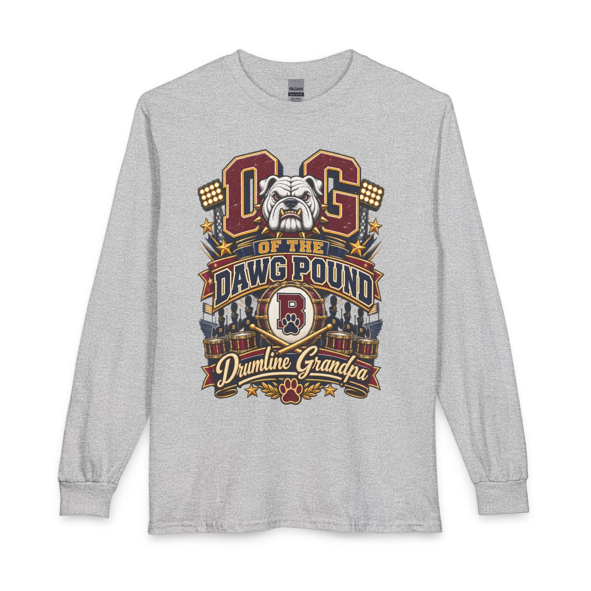 Dawg Pound Drumline Grandpa Long Sleeve Tee