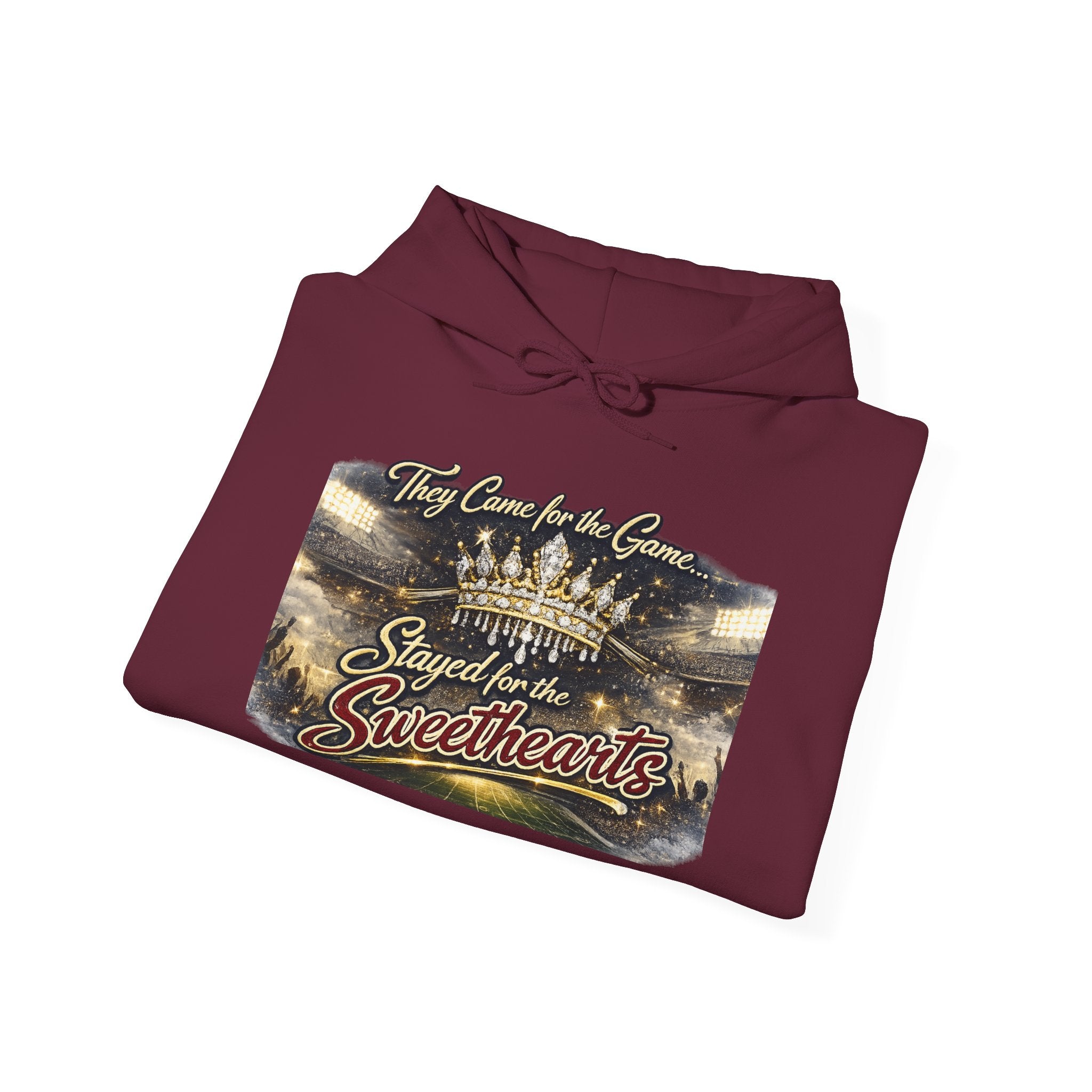 Sweethearts Homecoming Hoodie — 'Stayed for the Sweethearts' Vintage City Football Pullover