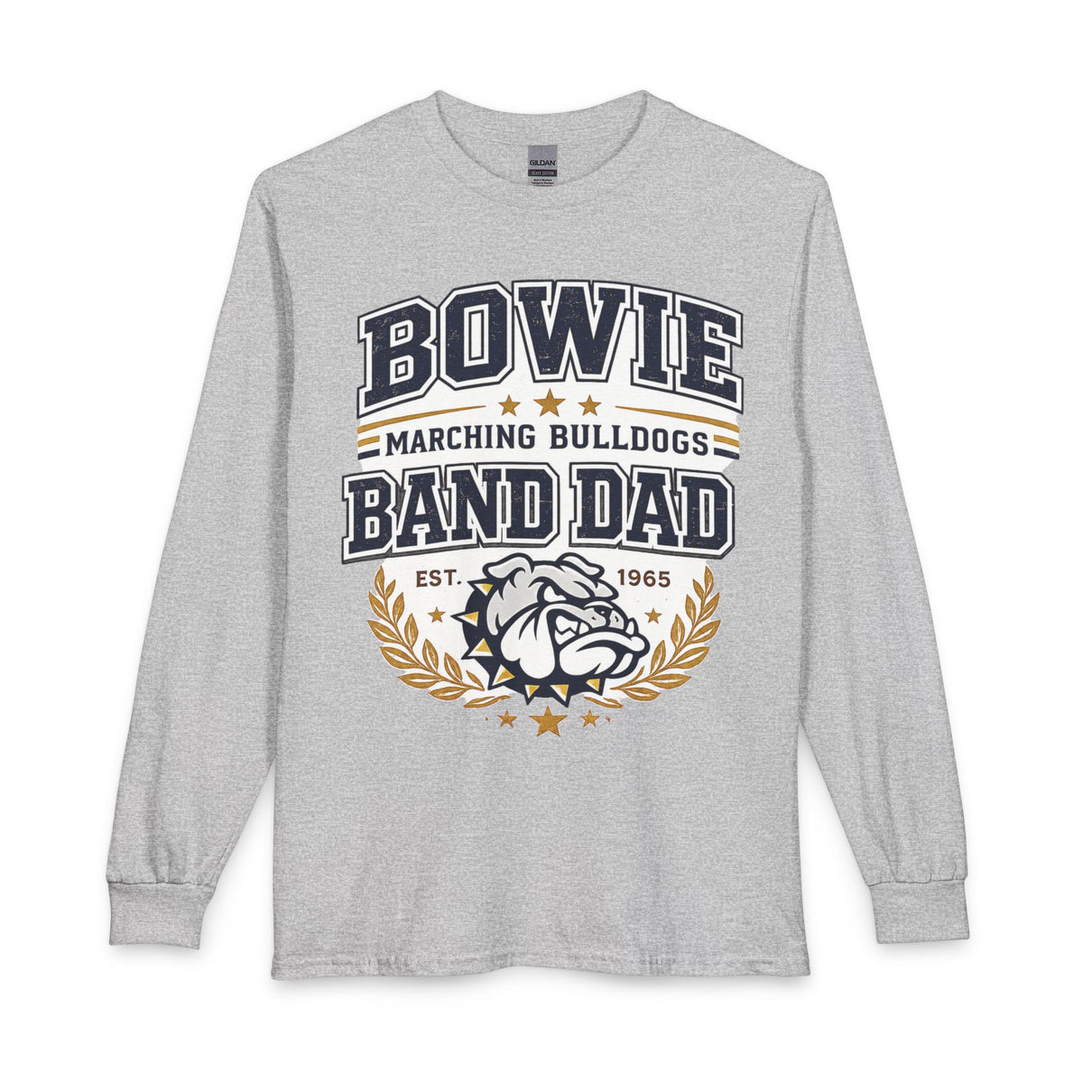 Band Dad Long Sleeve Tee — Bowie Marching Bulldogs Dad Shirt