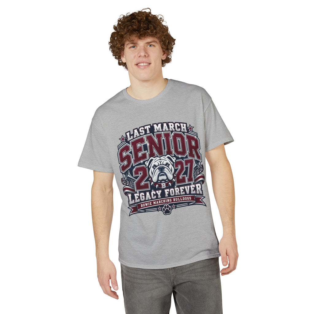 Senior 2027 Bulldog Marching Band T-Shirt — "Last March" Legacy Forever