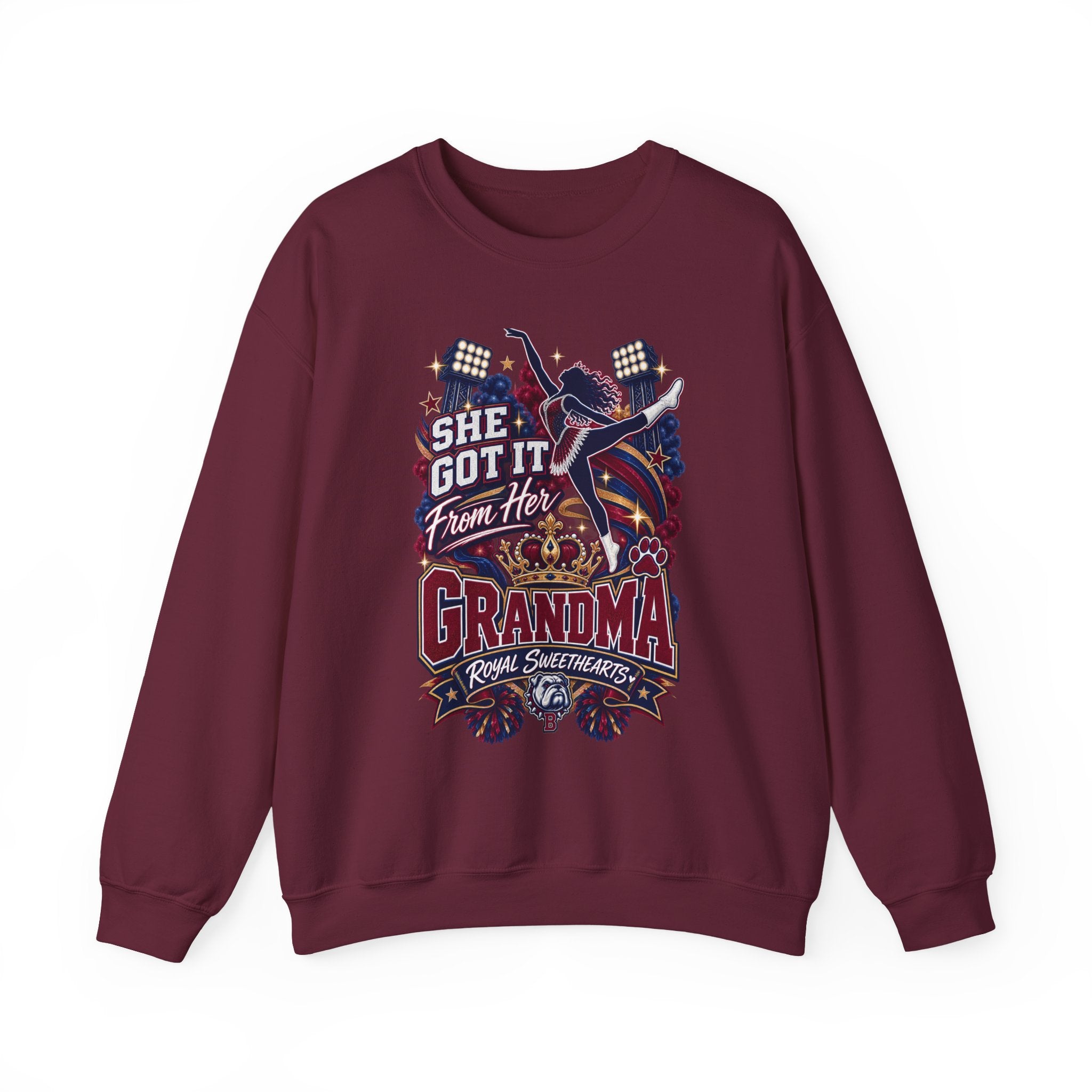 Grandma Rocker Crewneck Sweatshirt — "She Got It From Her Grandma" Vintage Concert Design