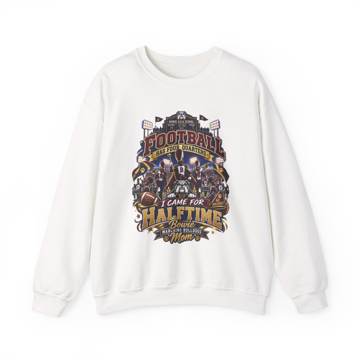 Football Halftime Crewneck Sweatshirt — "I Came For Halftime" Game Day Pullover
