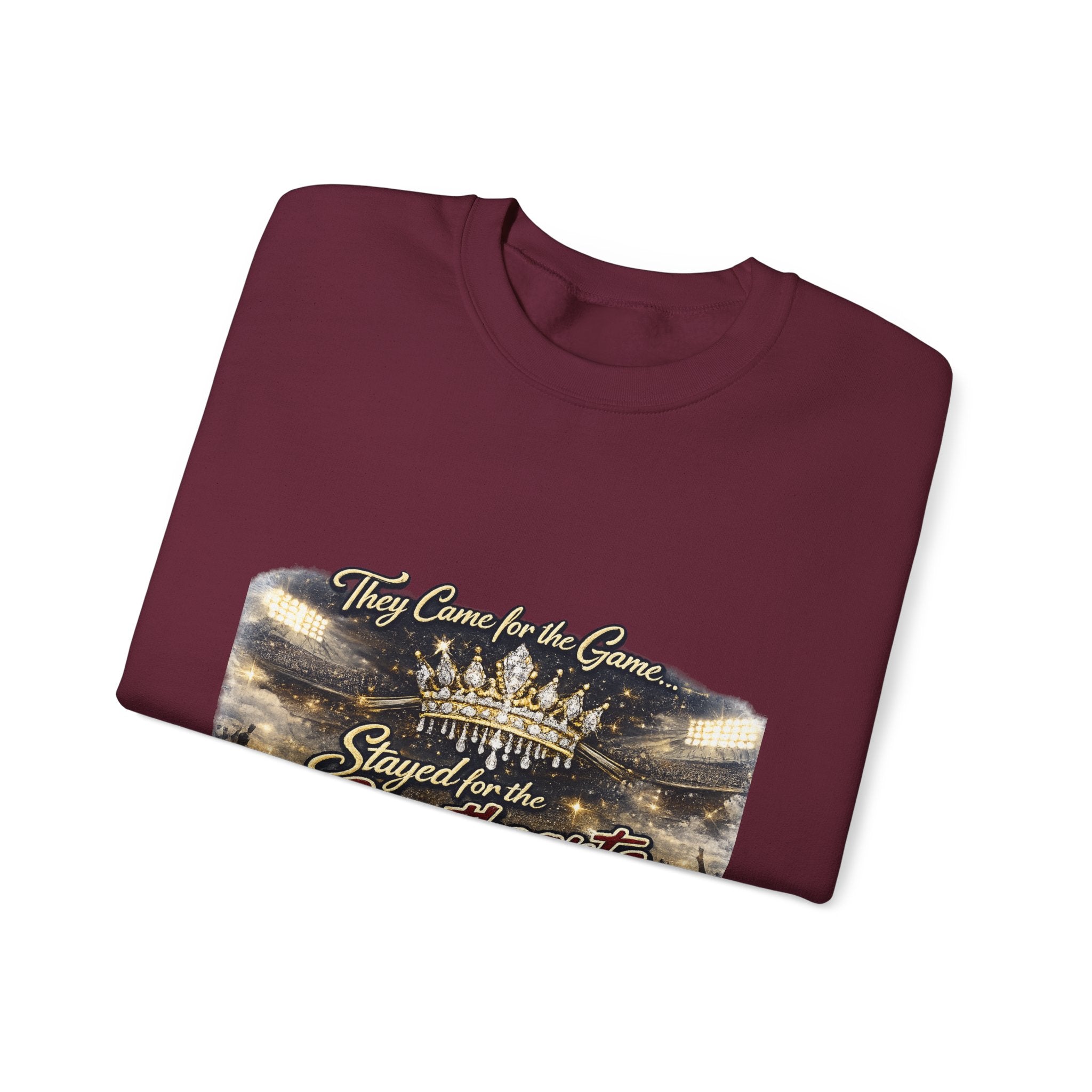 Crewneck Sweatshirt — 'Stayed for the Sweethearts' Vintage Stadium Graphic