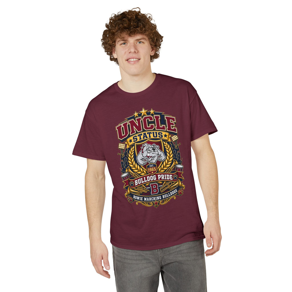 Uncle Status Bulldog Pride T-Shirt — Retro Marching Bulldogs Design