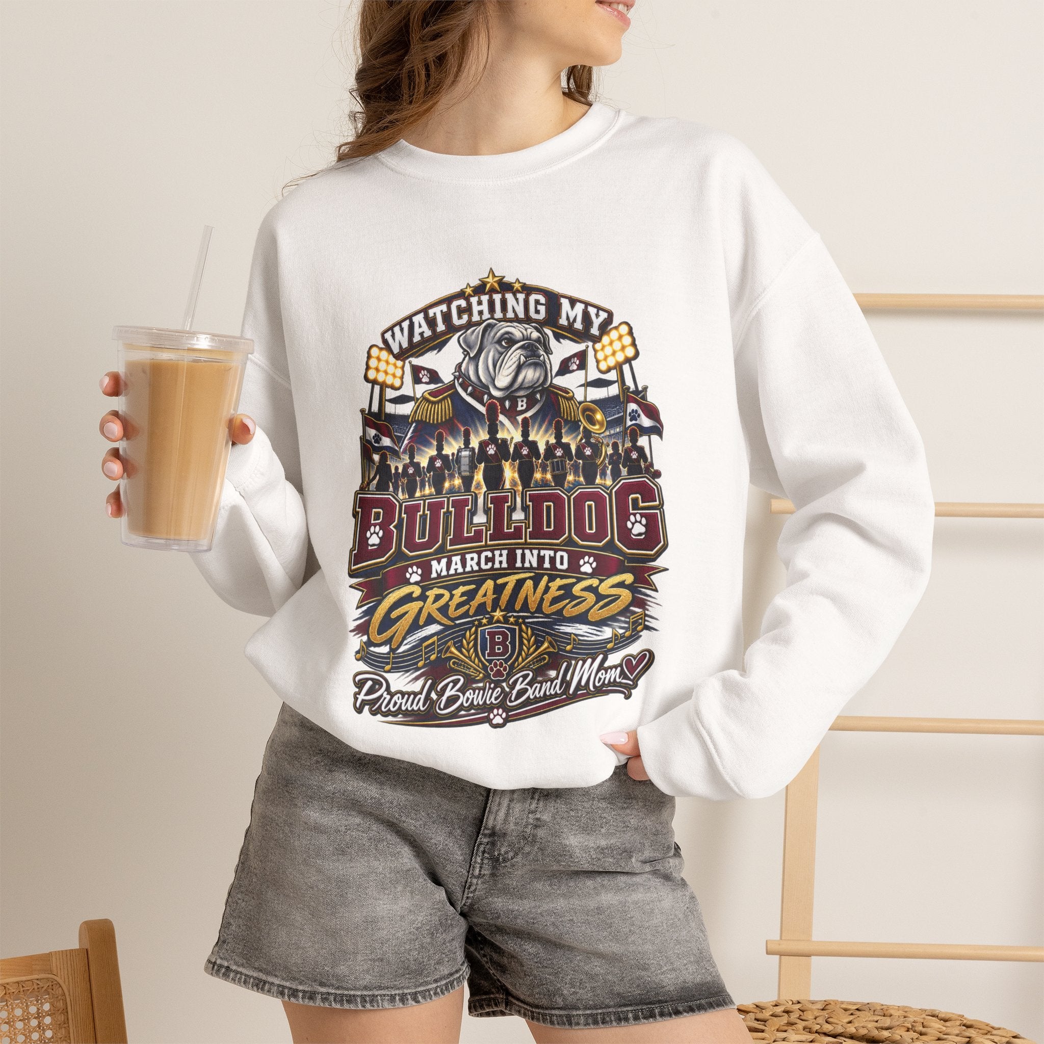 Bulldog March Into Greatness Crewneck Sweatshirt