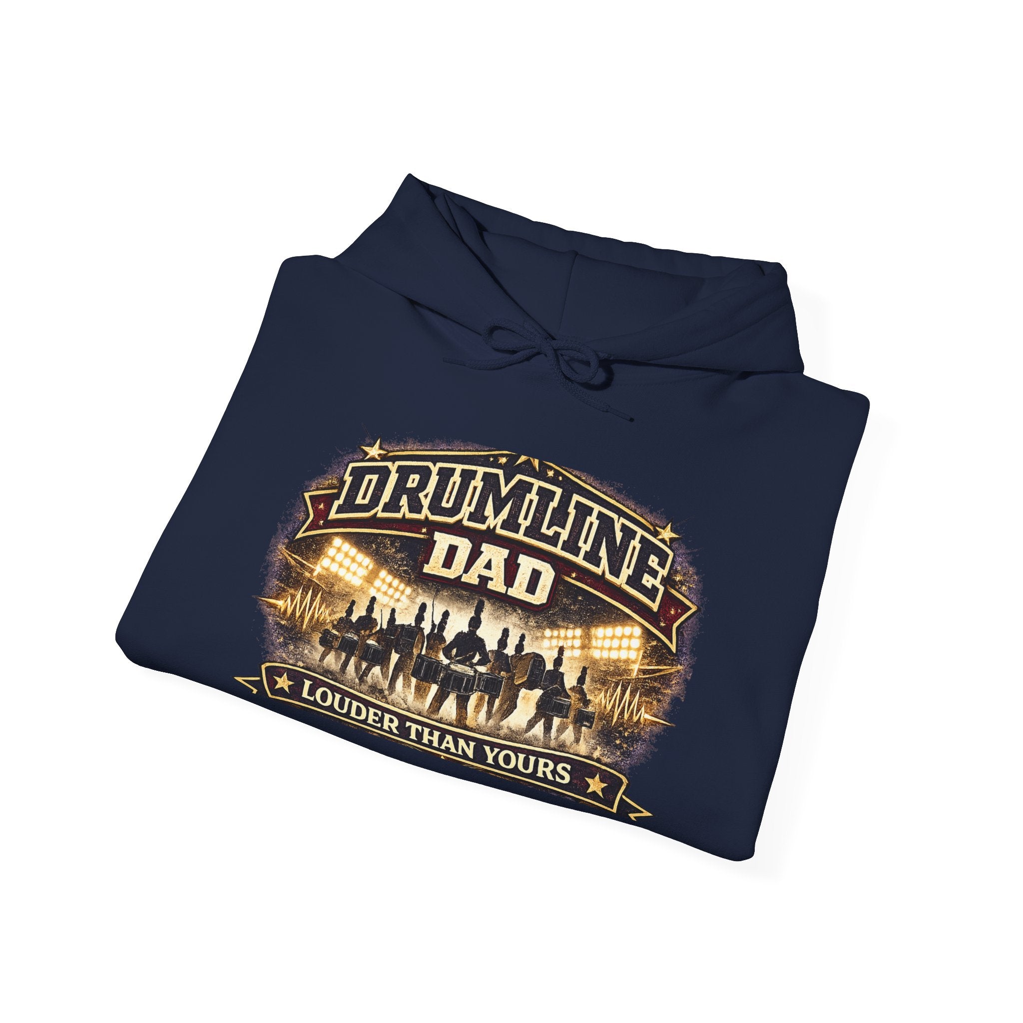 Drumline Dad Hoodie - "Louder Than Yours" Vintage Band Dad Pullover