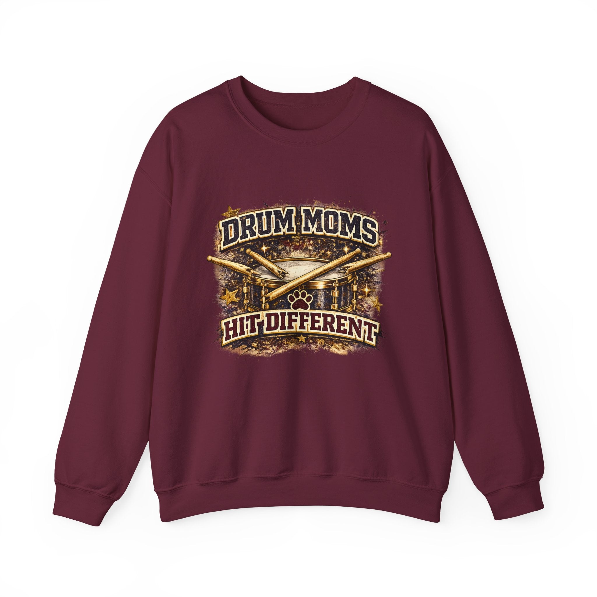 Drum Moms Crewneck Sweatshirt – "Drum Moms Hit Different" Graphic