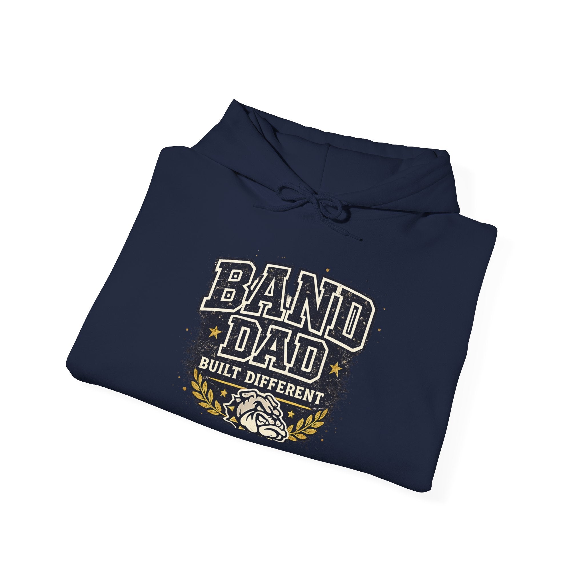 Band Dad Hoodie — "Built Different" Marching Band Dad Pullover