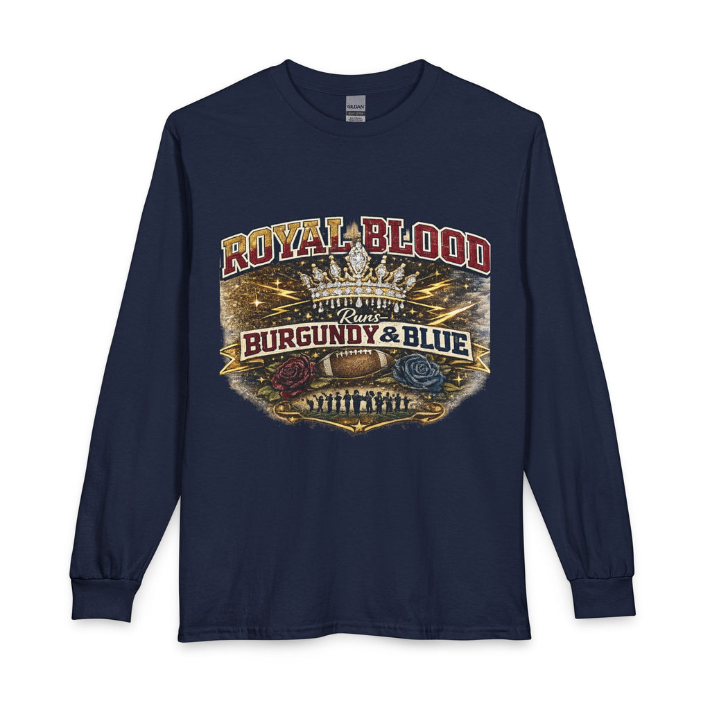 Royal Blood "Burgundy & Blue" Graphic Long Sleeve Shirt