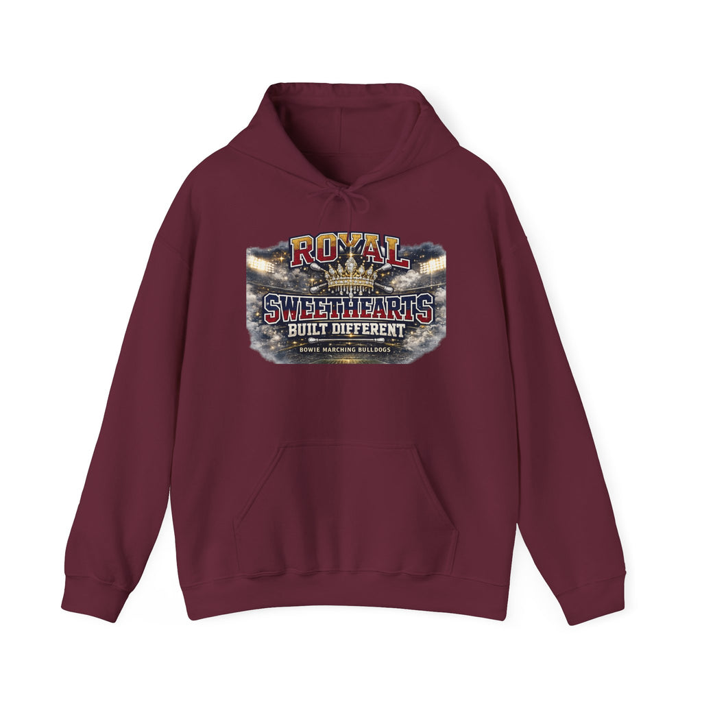 Royal Sweethearts Hoodie — "Built Different" Vintage Motorcycle Graphic
