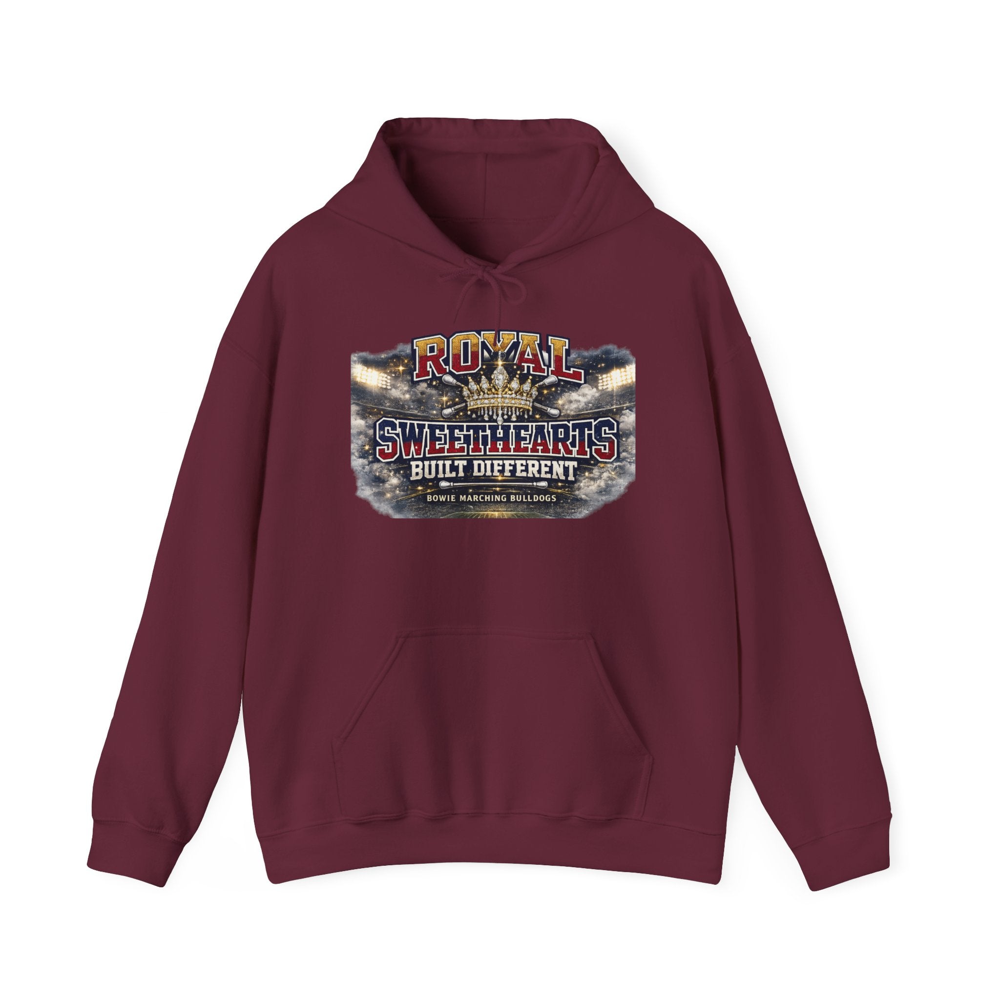 Royal Sweethearts Hoodie — "Built Different" Vintage Motorcycle Graphic