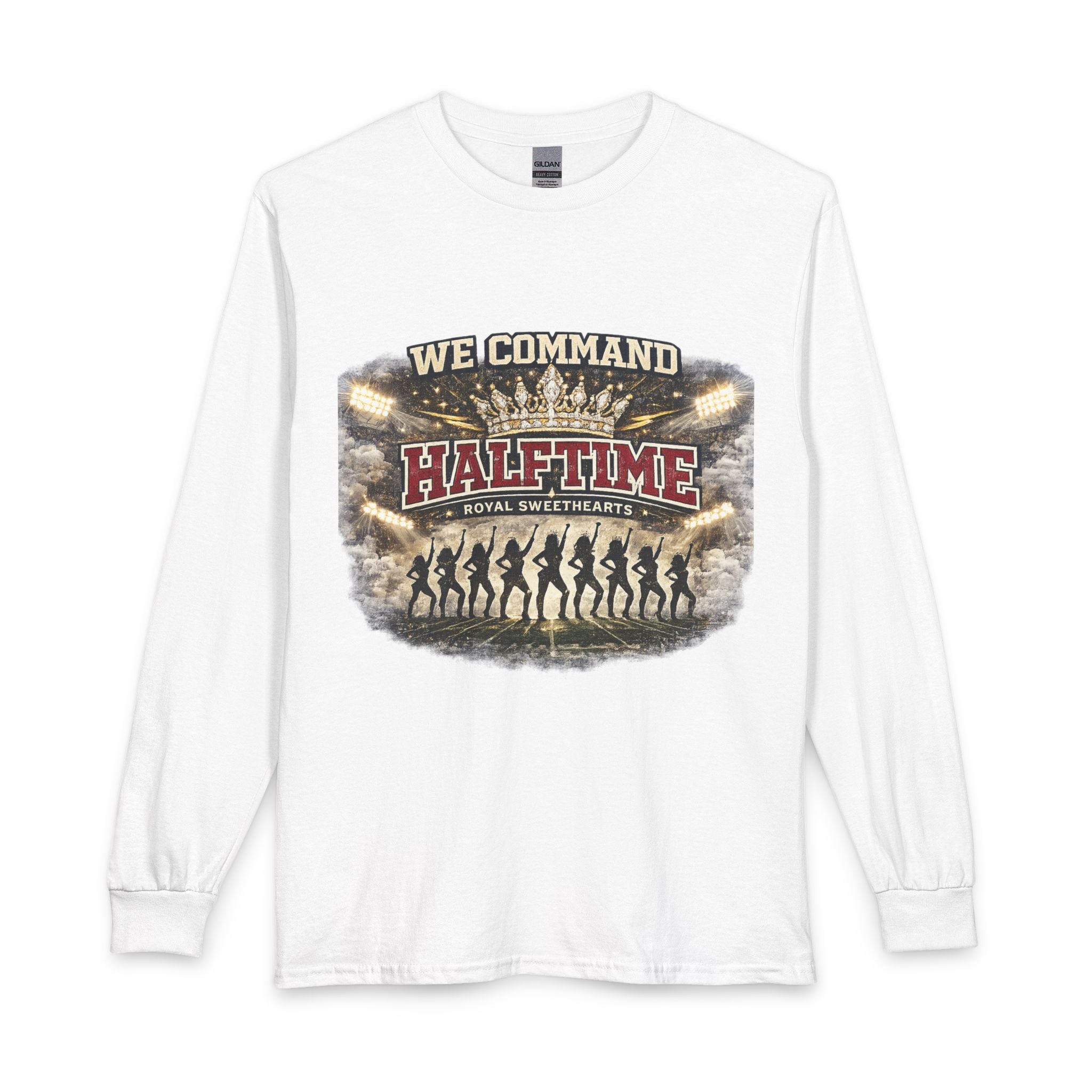 Halftime Dance Crew Long Sleeve Shirt — “We Command Halftime” Football Game Tee