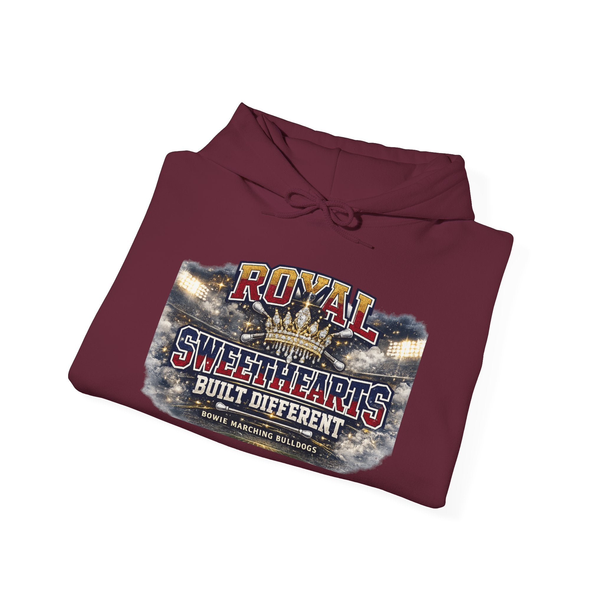 Royal Sweethearts Hoodie — "Built Different" Vintage Motorcycle Graphic
