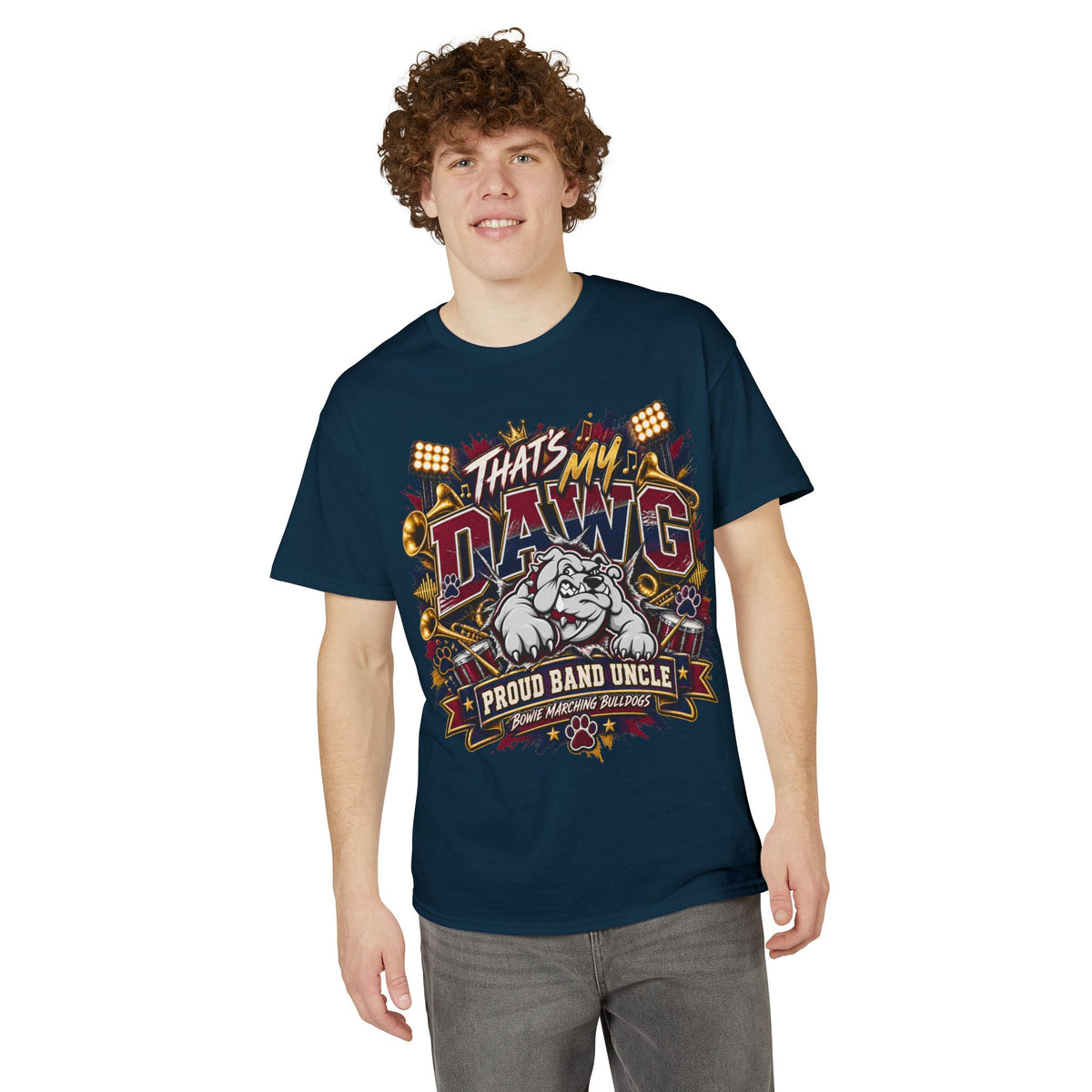 That's My Dawg Bulldog Design T-Shirt — Proud Band Uncle