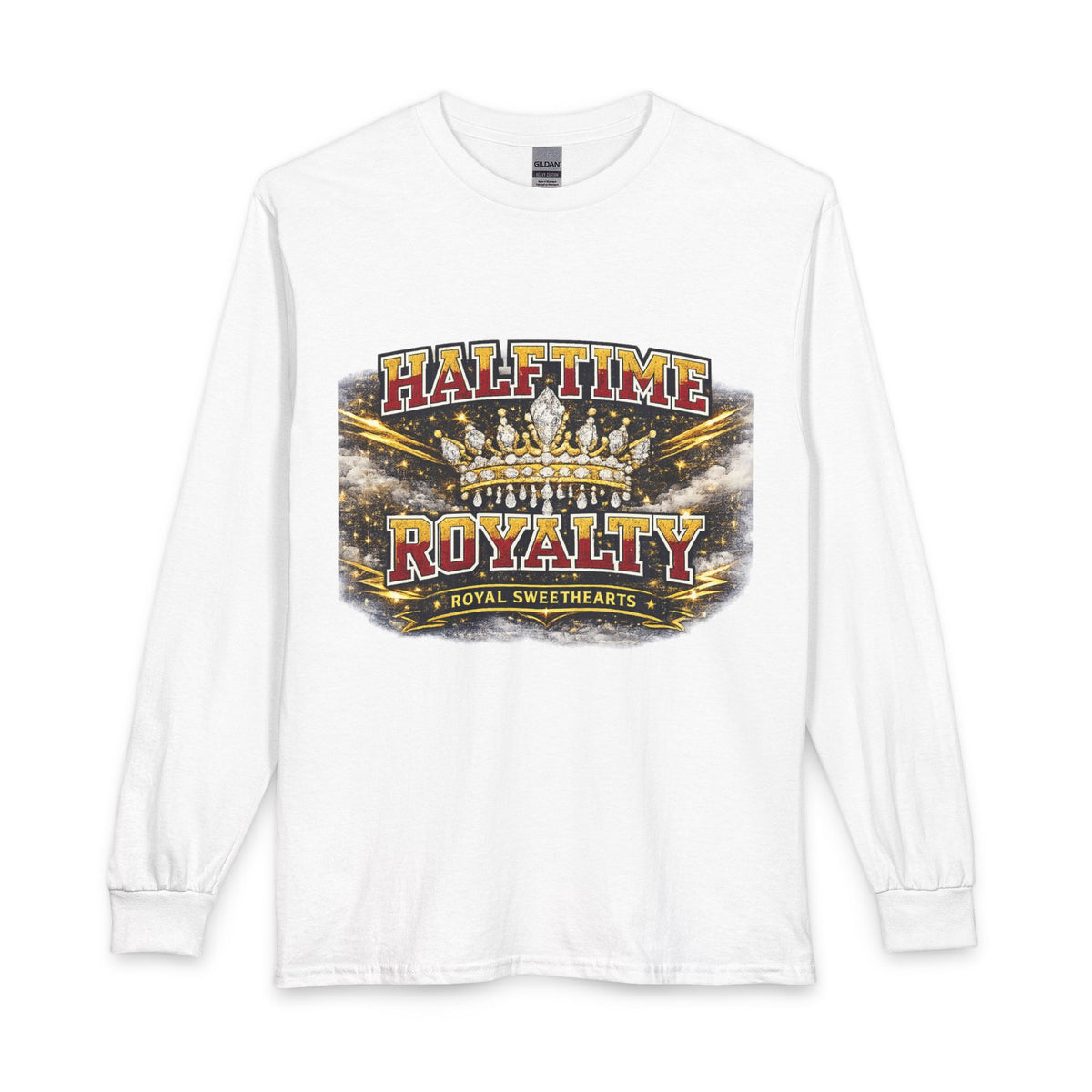 Halftime Royalty Long Sleeve Tee — ‘Halftime Royalty’ Crown Graphic Sports Fan Shirt