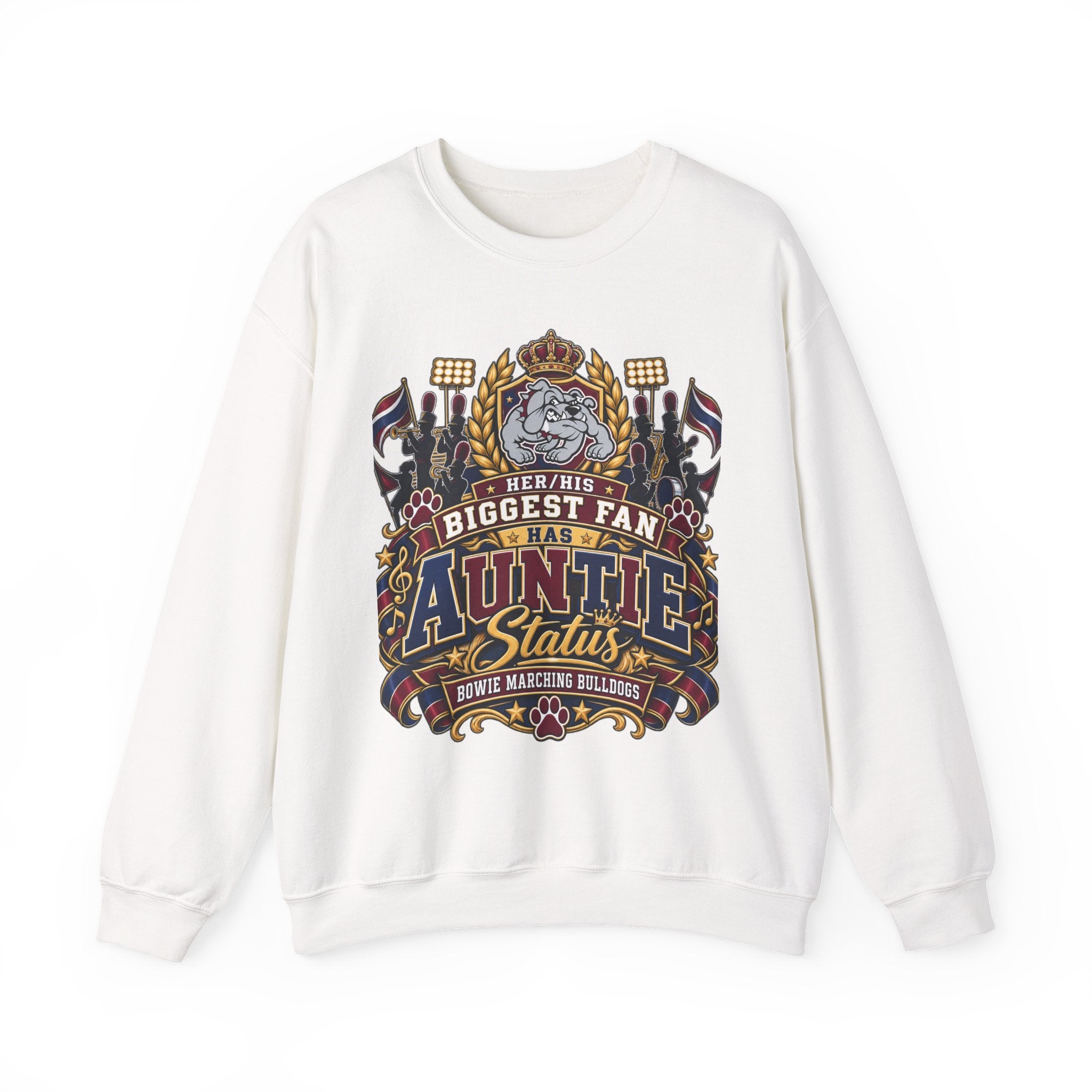Auntie Crewneck Sweatshirt - "Biggest Fan Has Auntie Status" Retro Crest