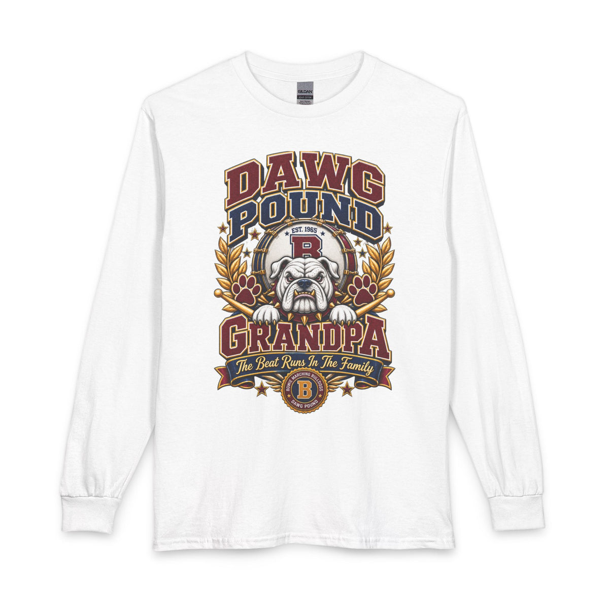 Dawg Pound Grandpa Long Sleeve Tee – Vintage Football Bulldog Design