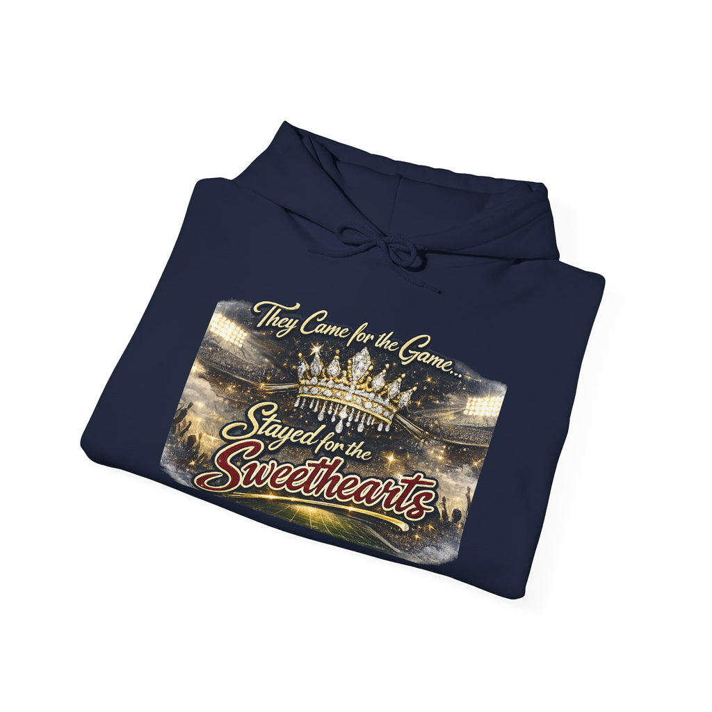 Sweethearts Homecoming Hoodie — 'Stayed for the Sweethearts' Vintage City Football Pullover