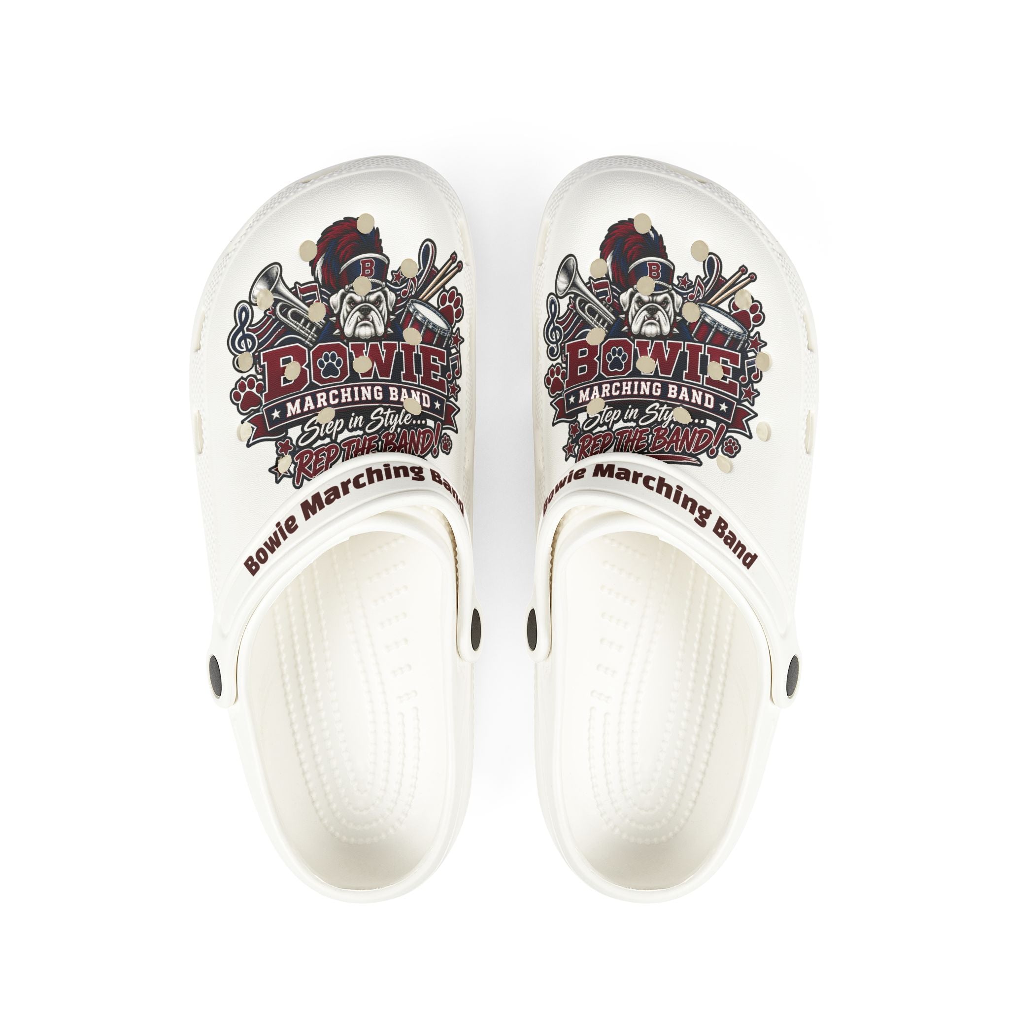 Bowie Marching Band Printed EVA Clogs — Comfortable Lightweight Foam Shoes
