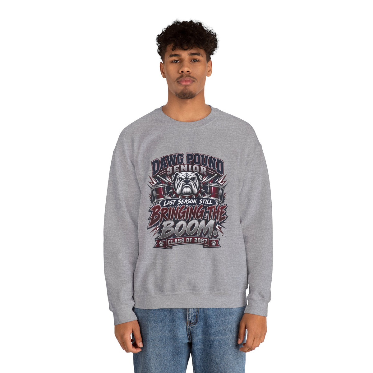 Senior Dawg Pound Crewneck Sweatshirt — "Last Season Still Bringing the Boom" Class of 2023