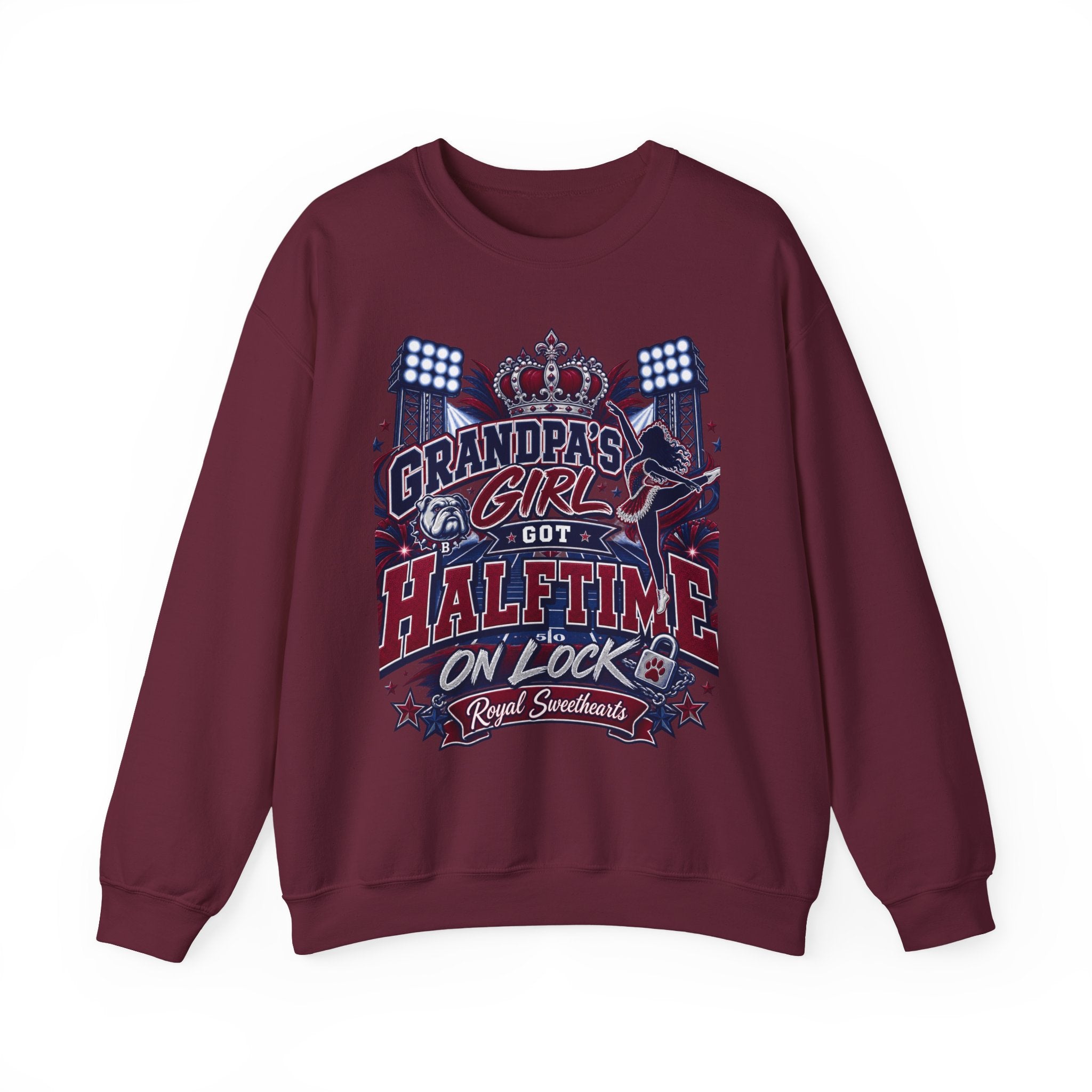 Grandpa’s Girl Got Halftime On Lock Crewneck Sweatshirt