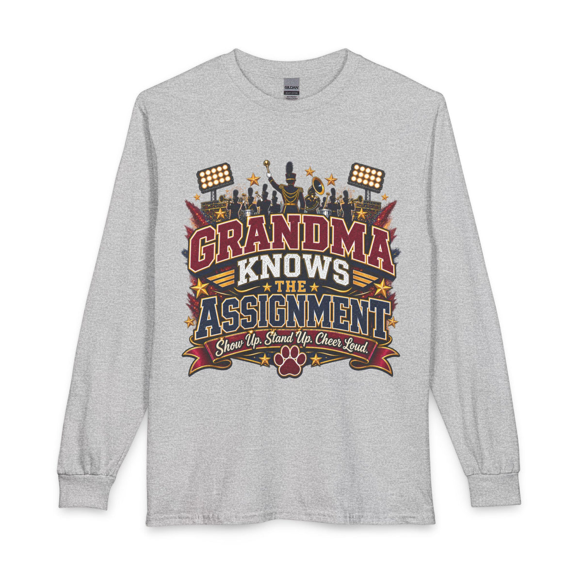 Grandma Knows The Assignment Long Sleeve Shirt – Cheer Mom Football Sideline Tee