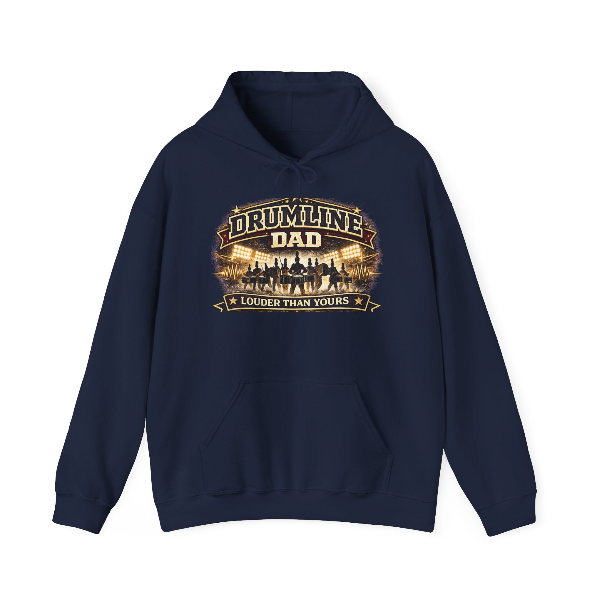 Drumline Dad Hoodie - "Louder Than Yours" Vintage Band Dad Pullover
