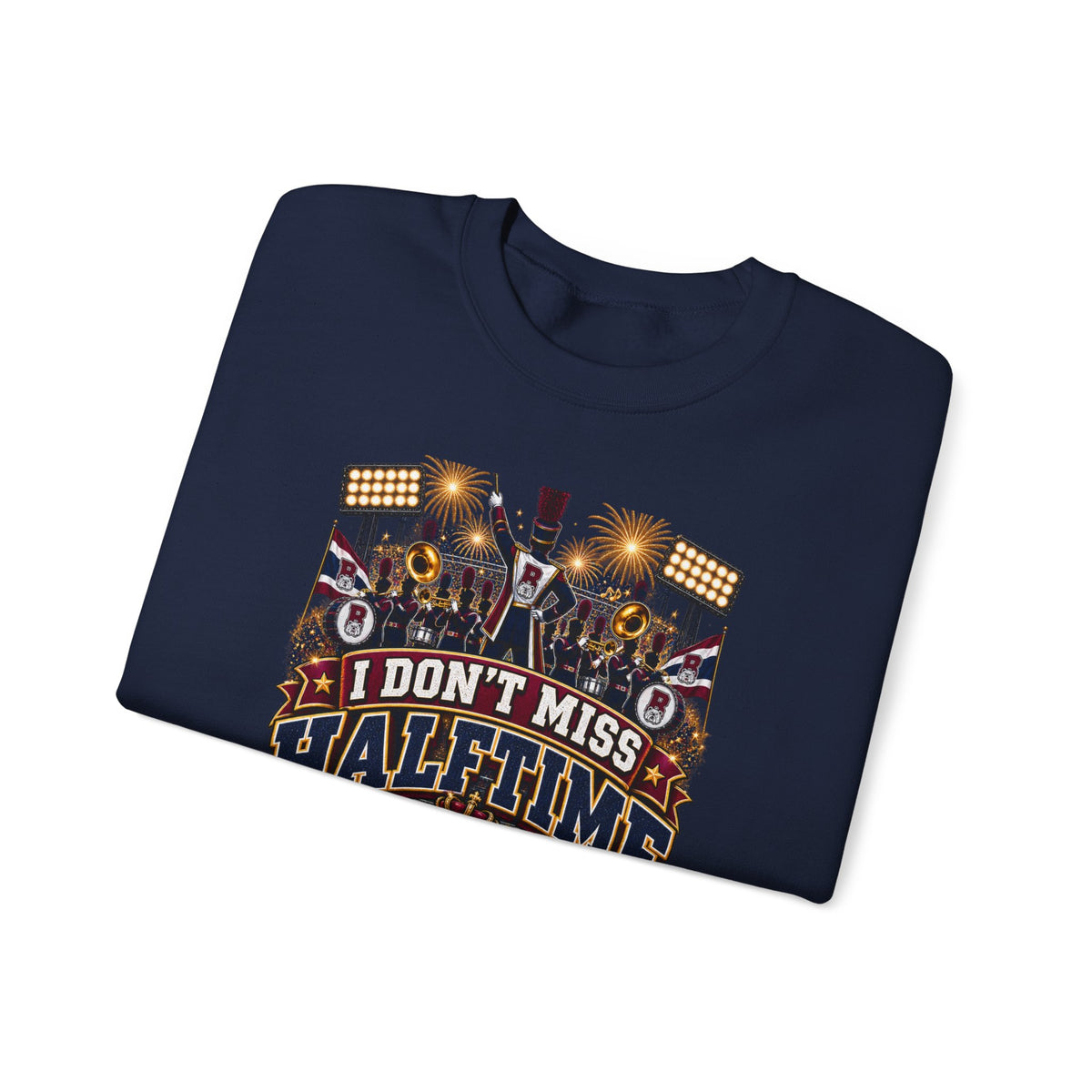 Halftime Football Grandma Crewneck Sweatshirt – "I Don't Miss Halftime" Graphic