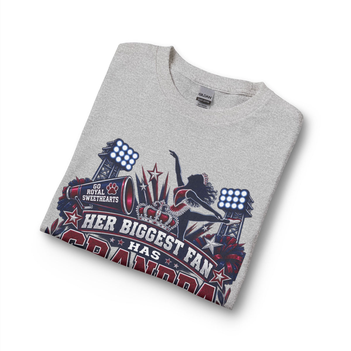 Grandpa Status Long Sleeve T-Shirt — "Her Biggest Fan Has Grandpa Status" Sports Fan Tee