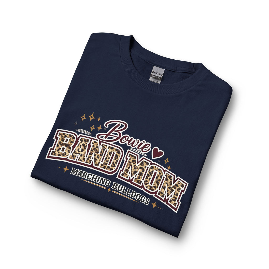 Bowie Band Mom Long Sleeve Shirt — Marching Bulldogs Leopard Print