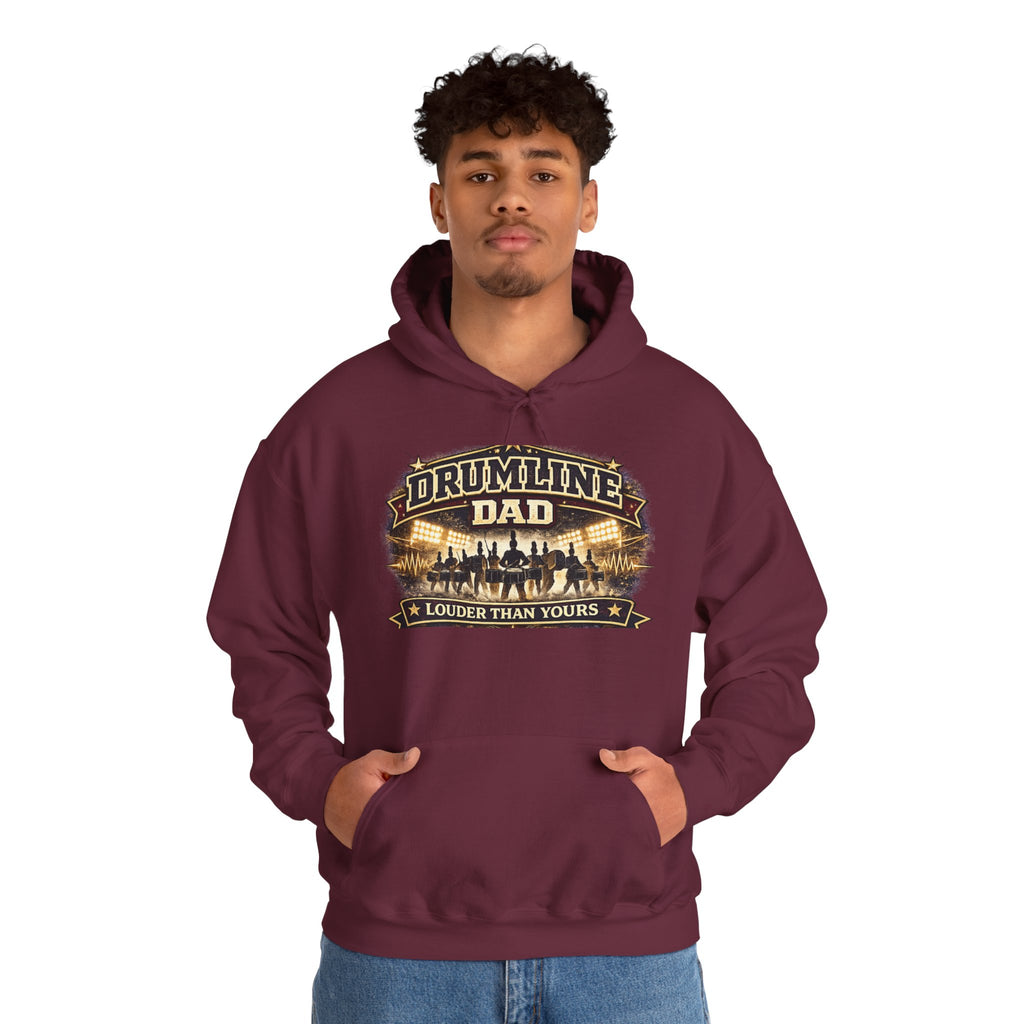 Drumline Dad Hoodie - "Louder Than Yours" Vintage Band Dad Pullover