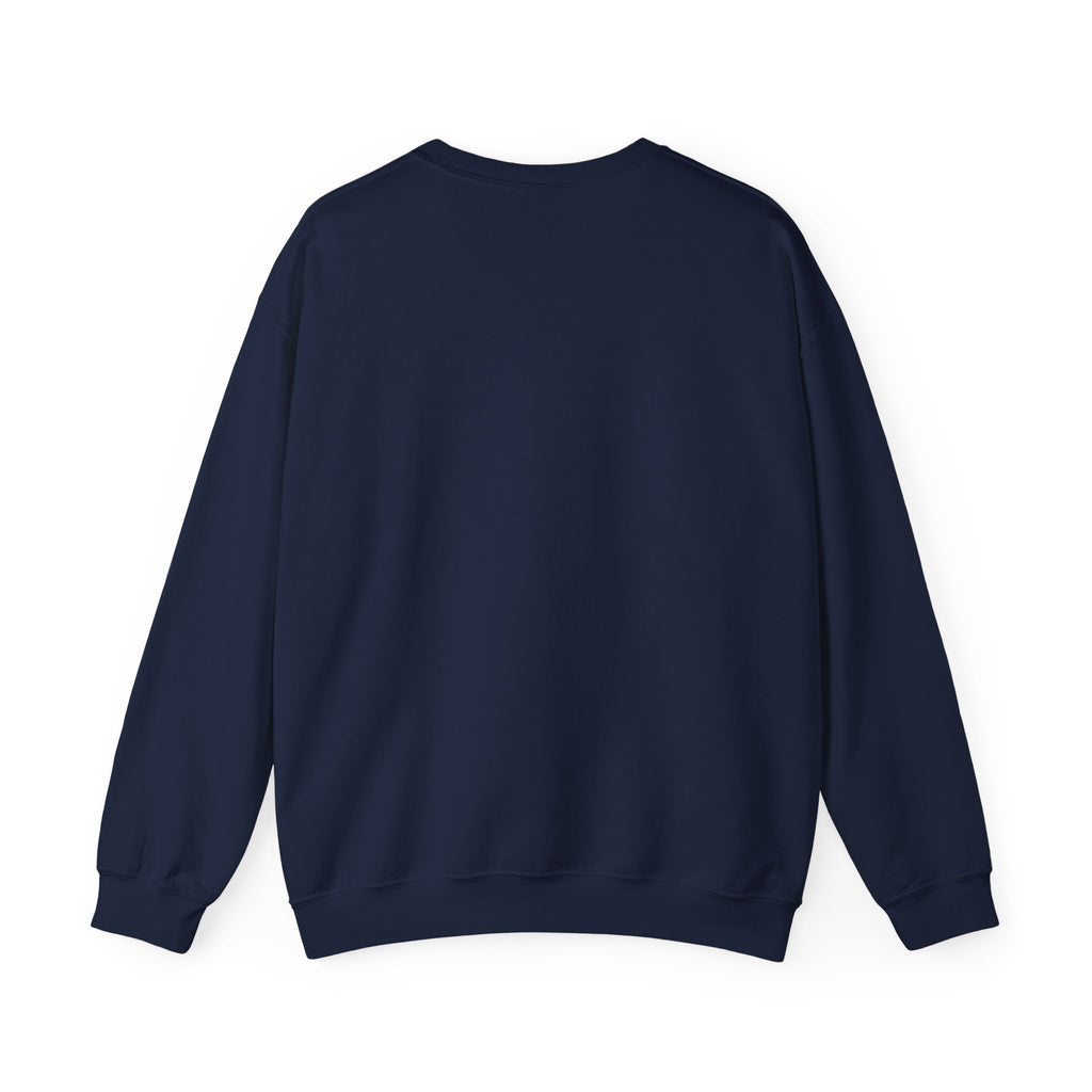 Crowned in Burgundy & Blue Crewneck Sweatshirt — Vintage Royal Crown Graphic