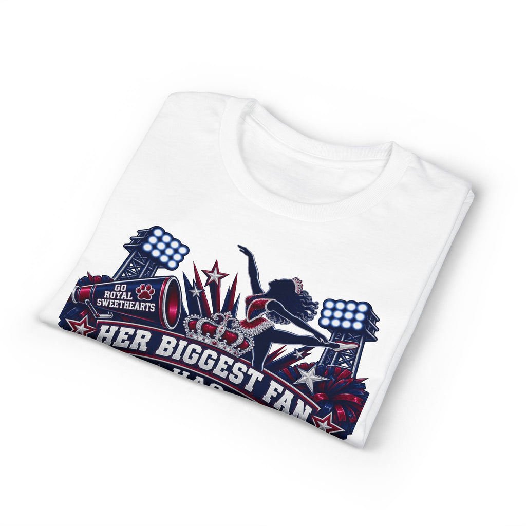 Her Biggest Fan Has Grandpa Status T-Shirt — Proud Sports Grandpa Tee