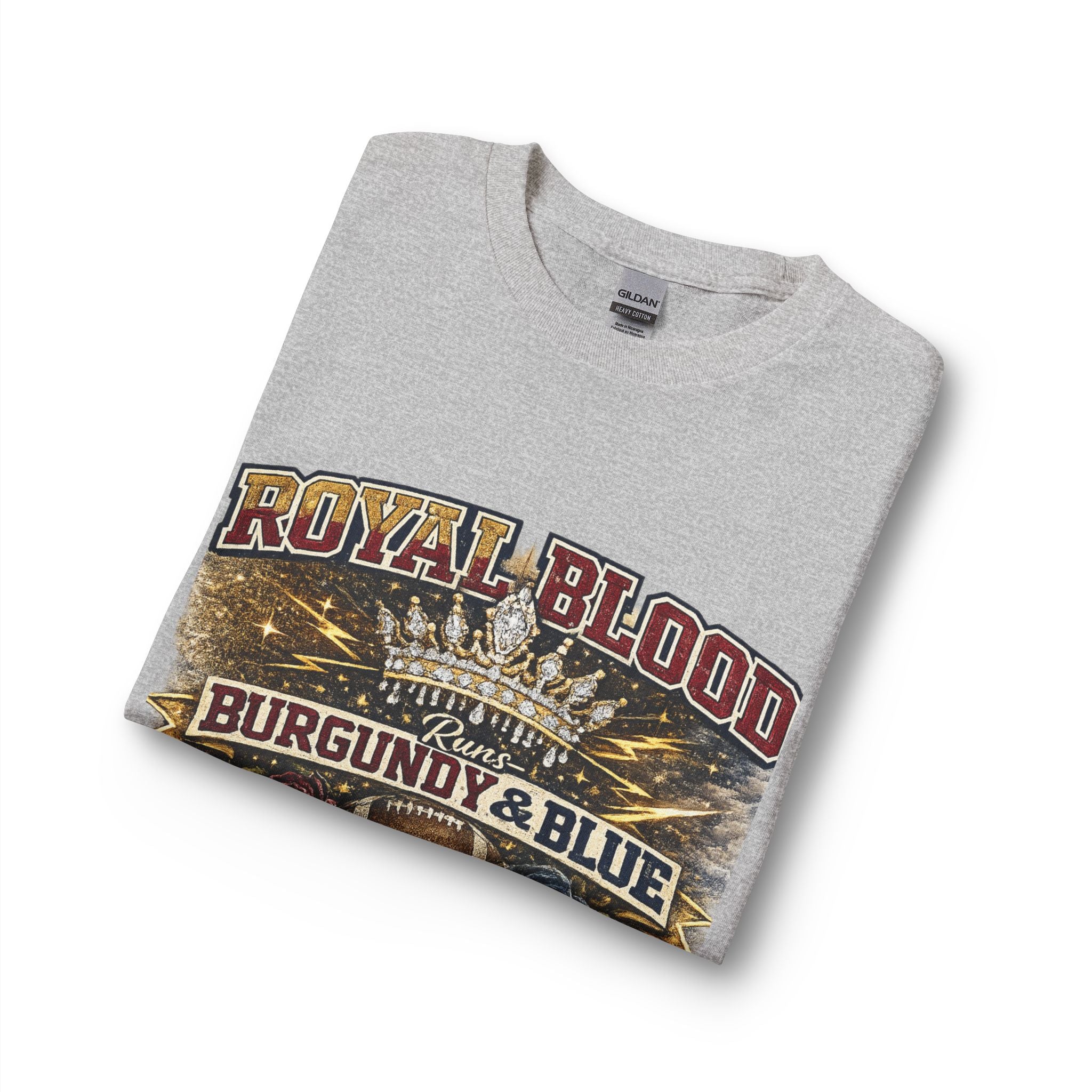 Royal Blood "Burgundy & Blue" Graphic Long Sleeve Shirt