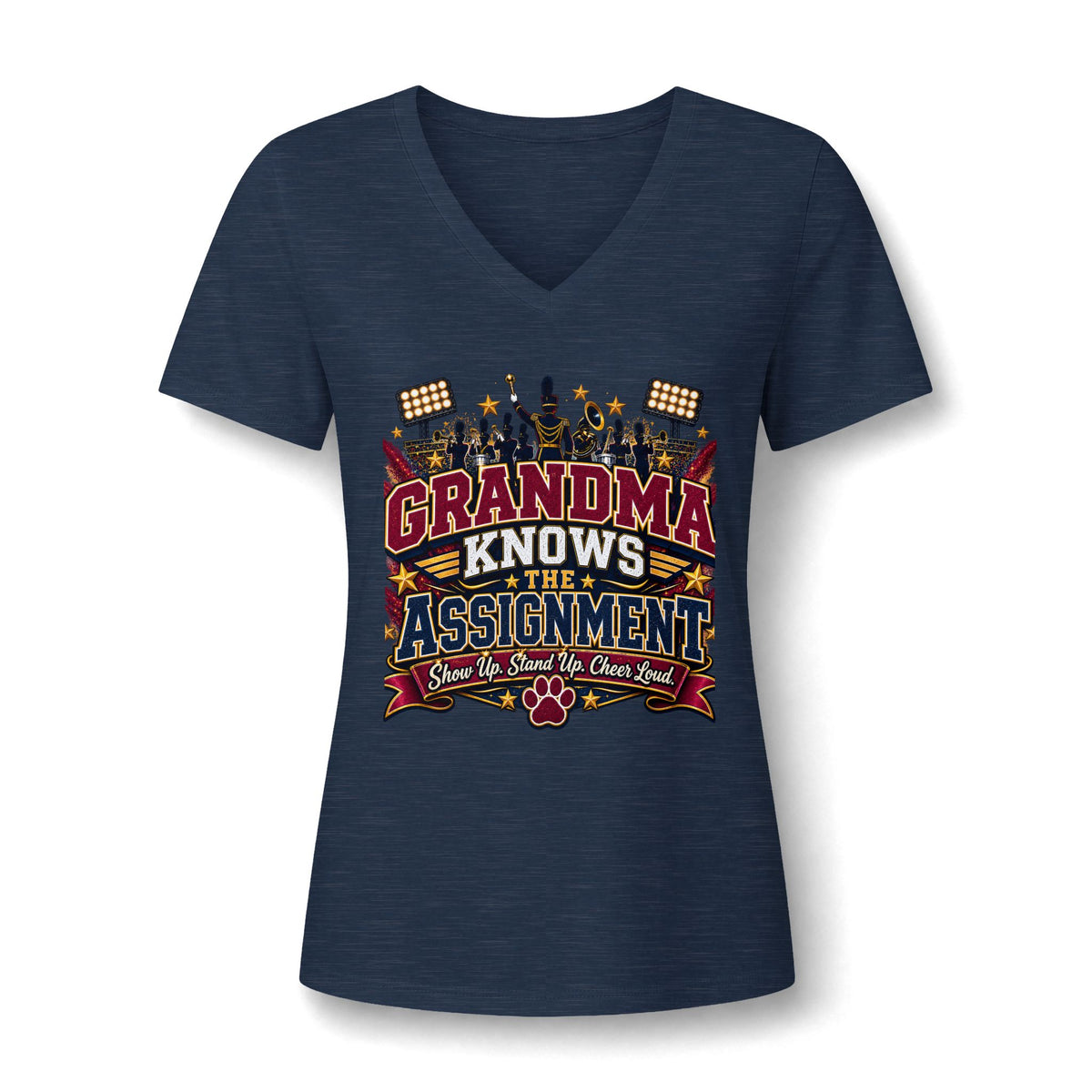 Grandma Knows the Assignment V-Neck Tee — Funny Proud Grandma Gift