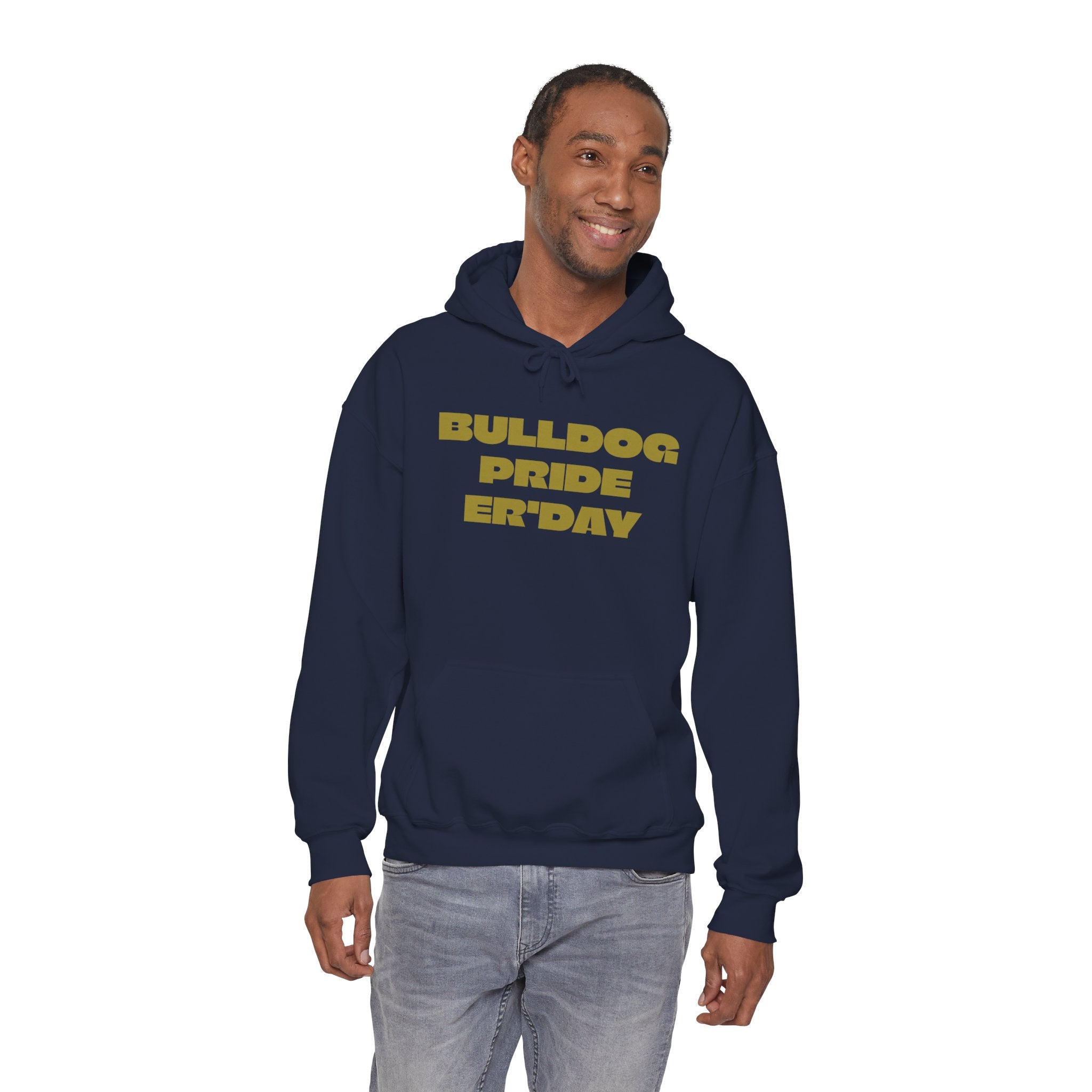 Bulldog Pride Hoodie — "My Favorite Show Starts at Halftime" Football Fan Pullover