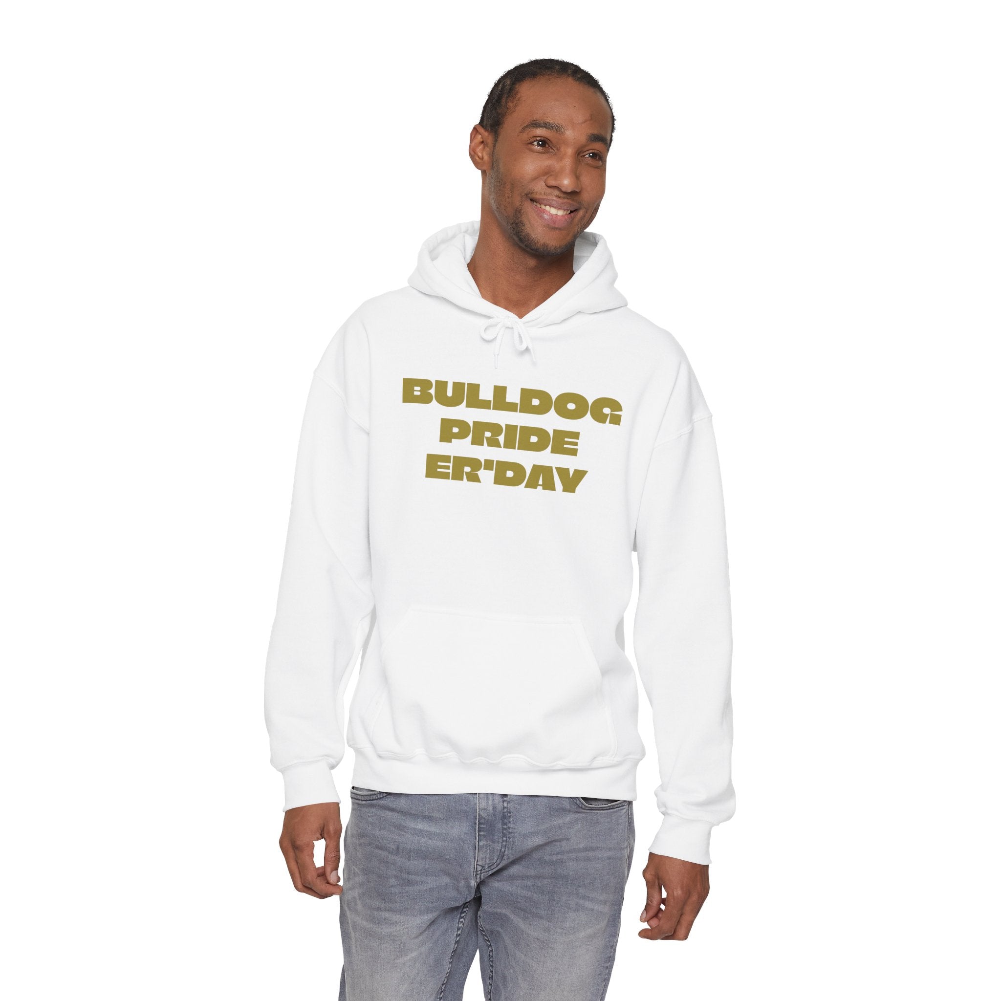 Bulldog Pride Hoodie — "My Favorite Show Starts at Halftime" Football Fan Pullover