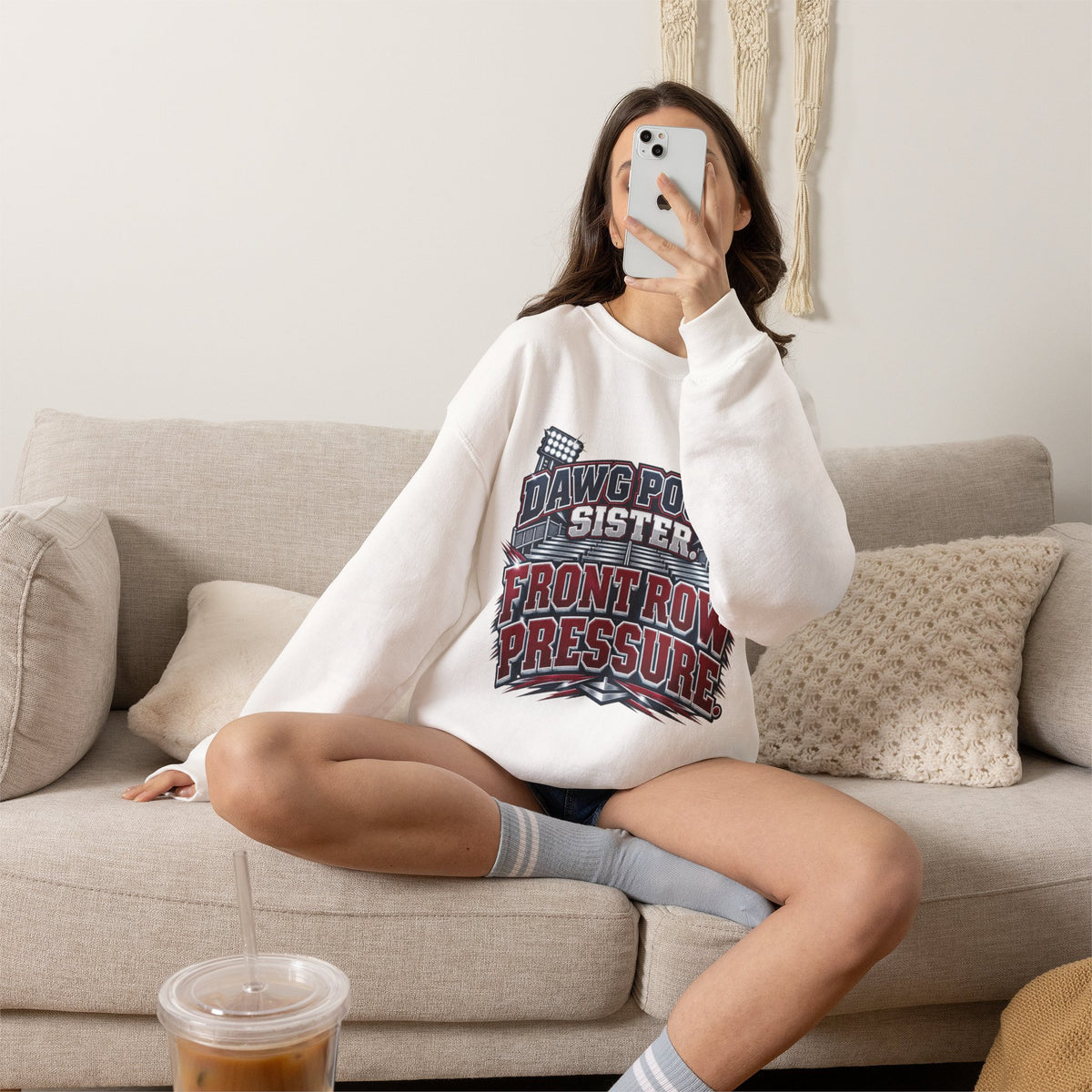 Dawg Pound Sister "Front Row Pressure" Crewneck Sweatshirt