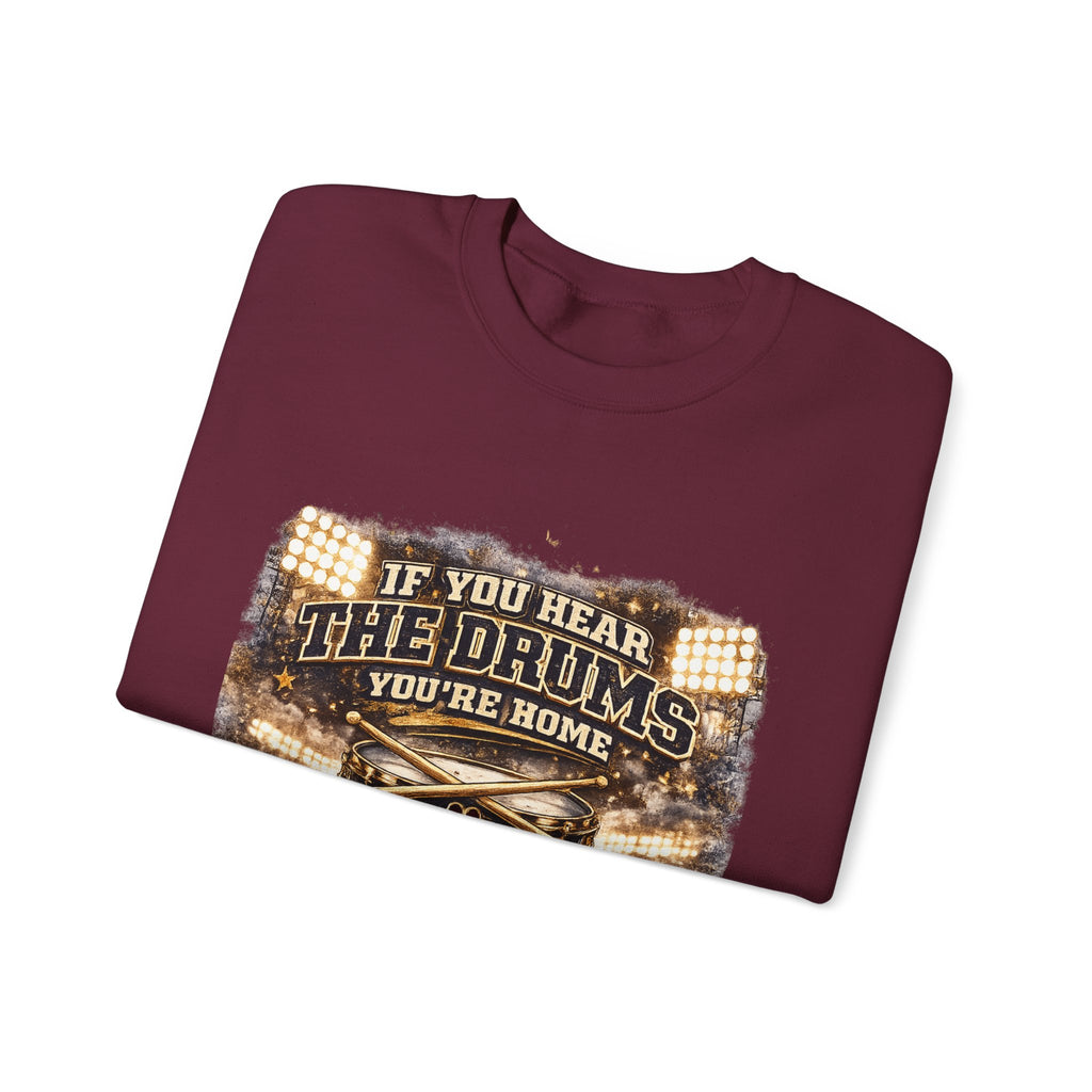 Dawg Pound Crewneck Sweatshirt – "If You Hear The Drums You're Home" Football Fan Pullover