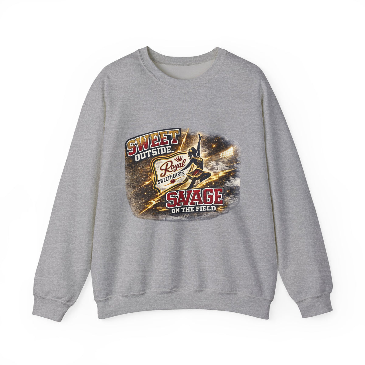 Football Player Graphic Sweatshirt — "Sweet Outside, Savage on the Field"