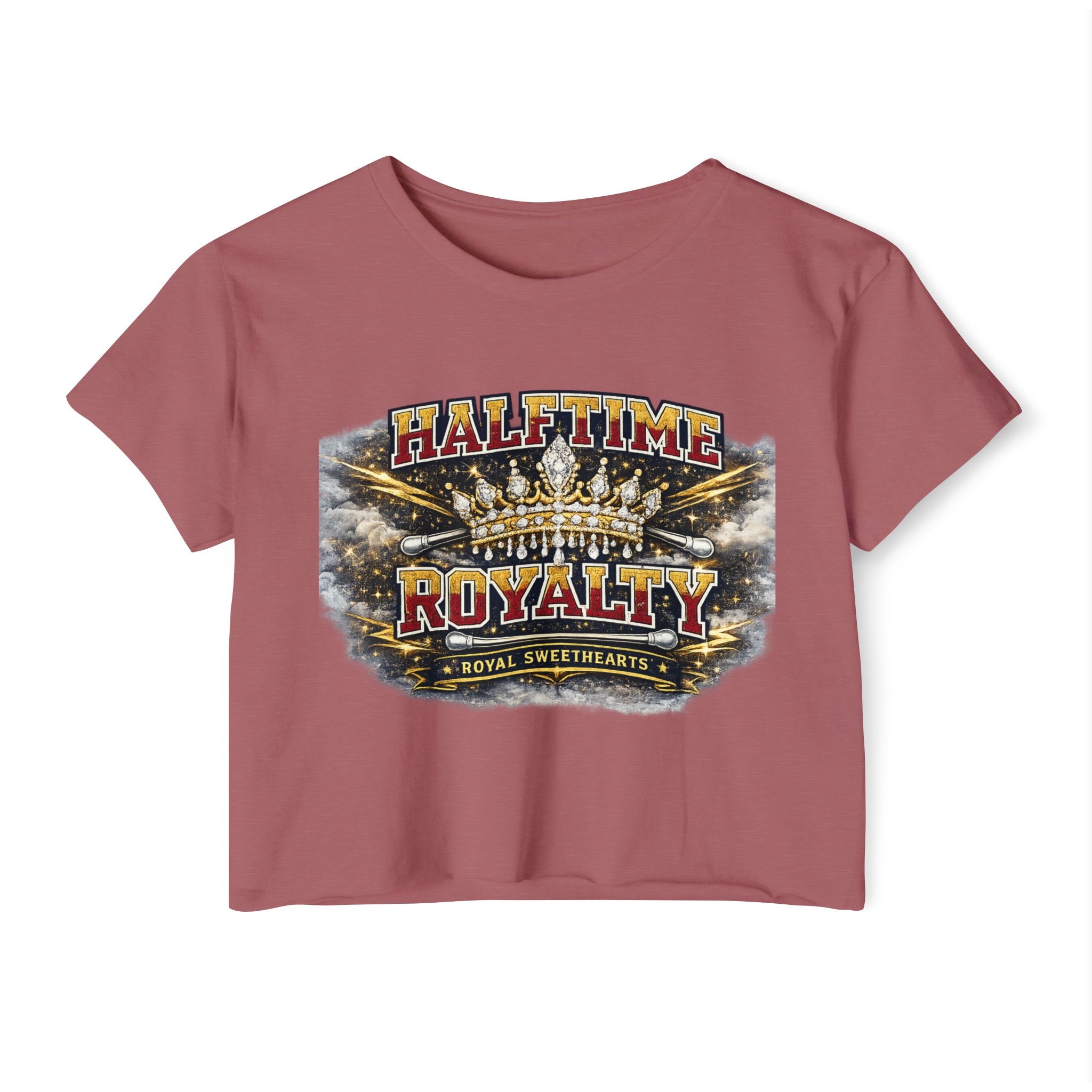 Halftime Royalty Crop Top — Women's Festival Graphic Tee