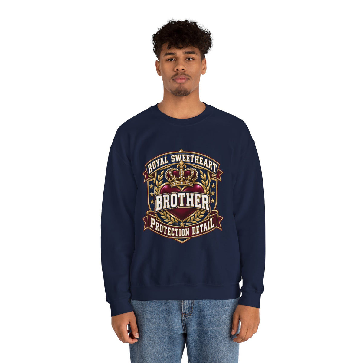 Brother Protection Detail Sweatshirt – Royal Sweetheart Crown Crewneck