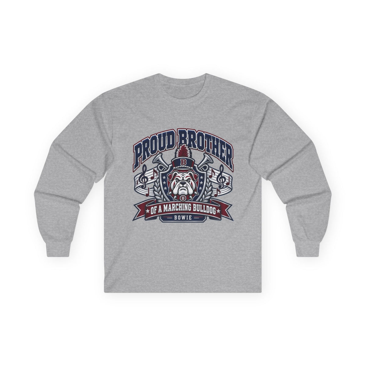 Proud Brother Marching Bulldog Long Sleeve Tee