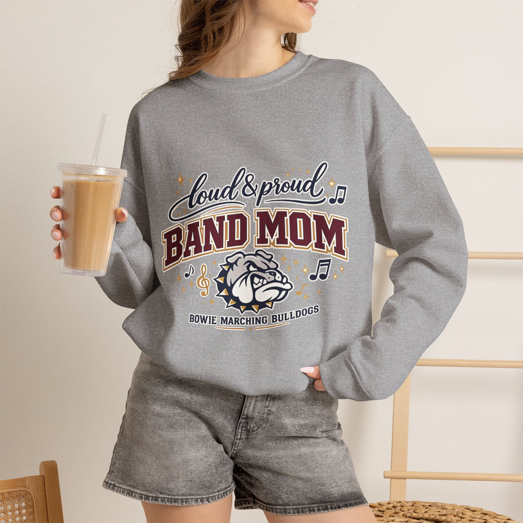 Bowie Bulldogs Mom Crew Neck Sweatshirt