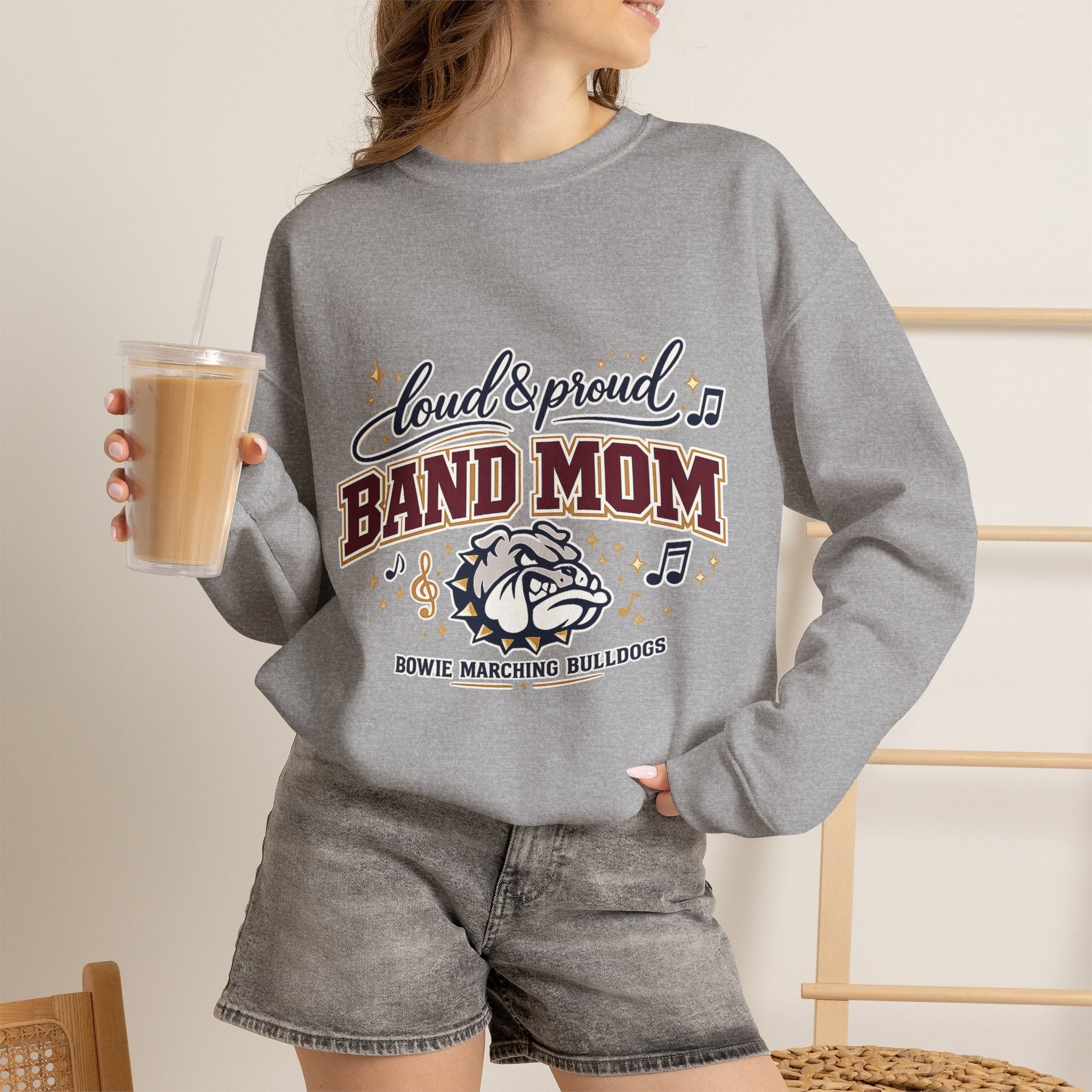 Bowie Bulldogs Mom Crew Neck Sweatshirt
