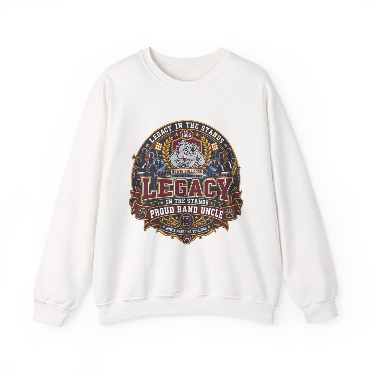 Legacy Band Uncle Crewneck Sweatshirt — Proud Band Uncle Graphic